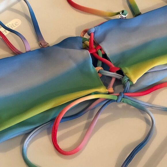 Yira Swim Rainbow Bikini Top nwt - Picture 7 of 7